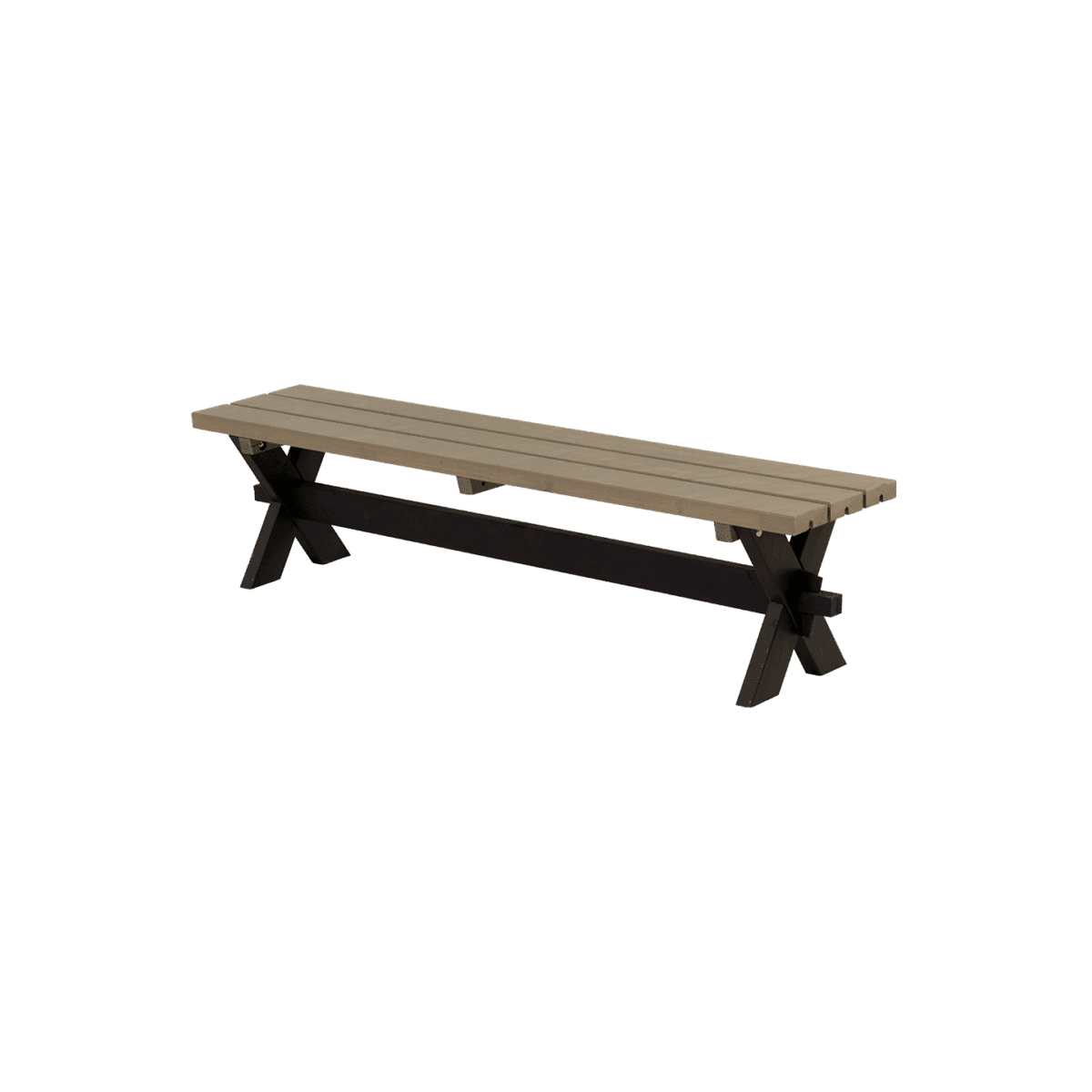 Plankebænk 177 cm Sort/Brun Nostalgi - Image 2