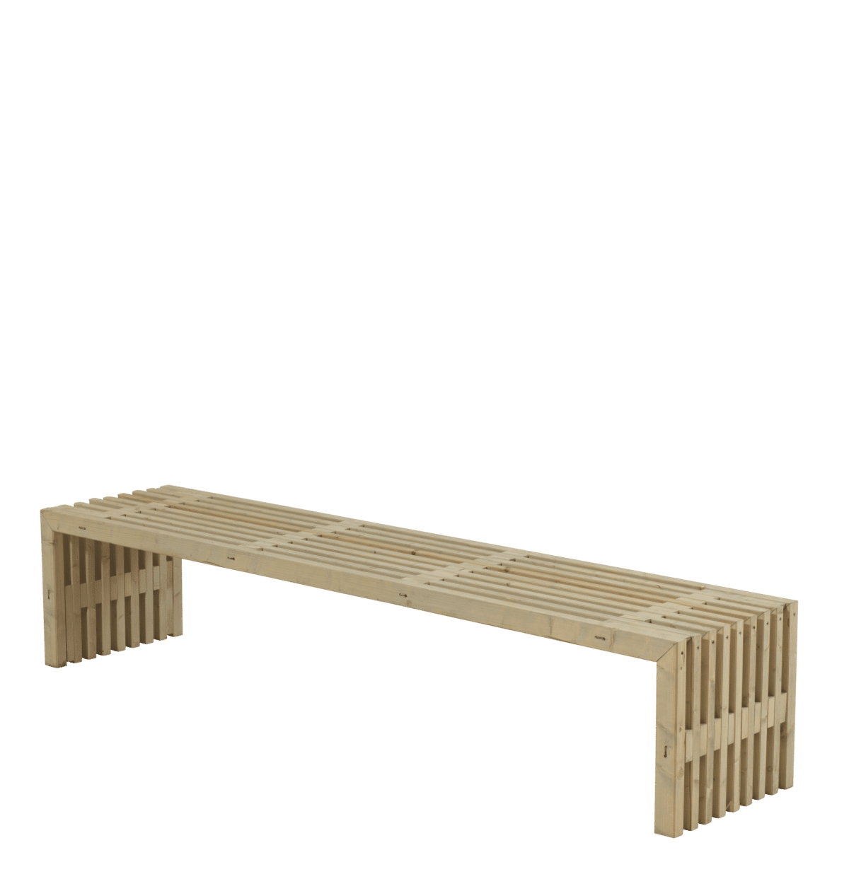 Rustik Trallebænk Natur 218 cm - Image 2