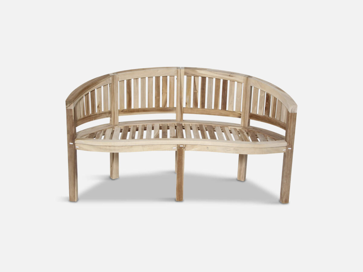 Bananbænk teak 150 cm - Image 2