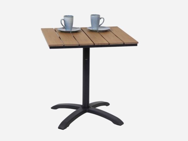 Cafebord 70x70 cm Sort/Teak Look Olivia