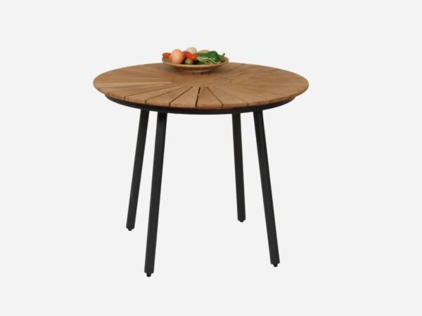 Cafebord Teak/Antracit Alu Eva 70 cm