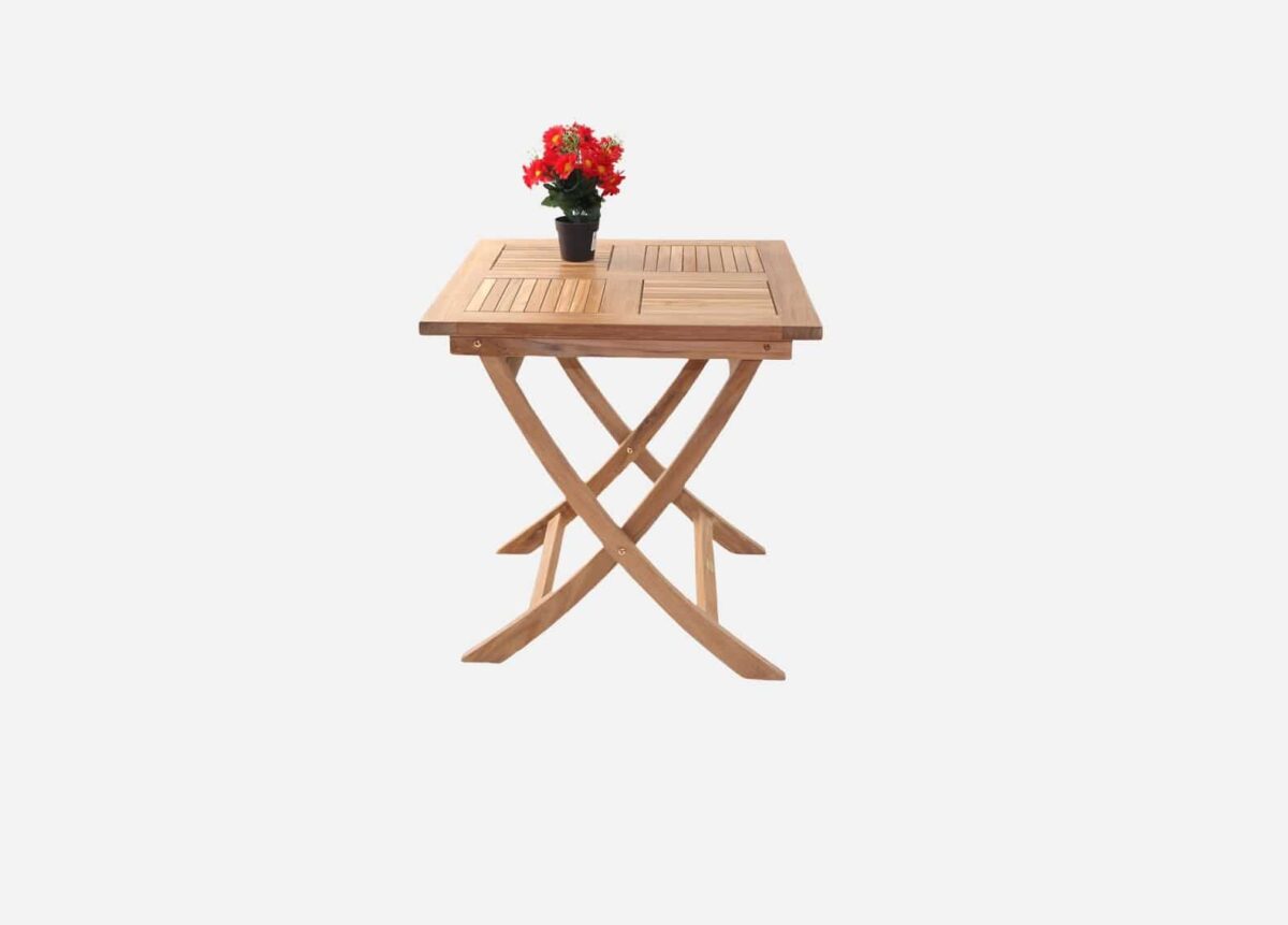 Cafesæt Luksus Teak Hereford 70×70 cm