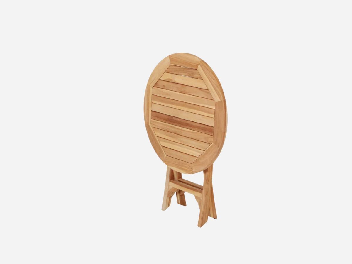 Cafebord teak 66 cm med parabola