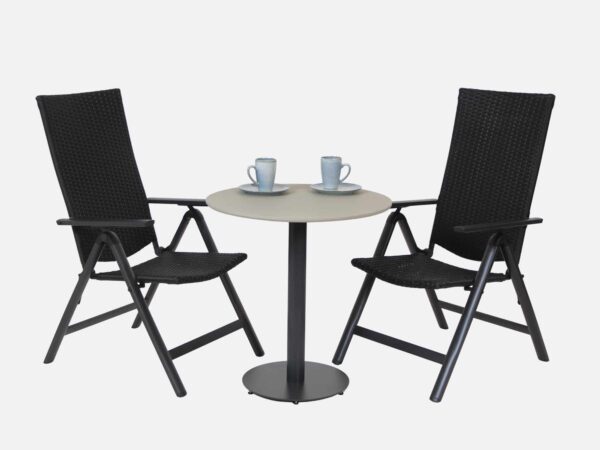 Cafesæt Sort 70 Cm Ø Durafit GEORGIA