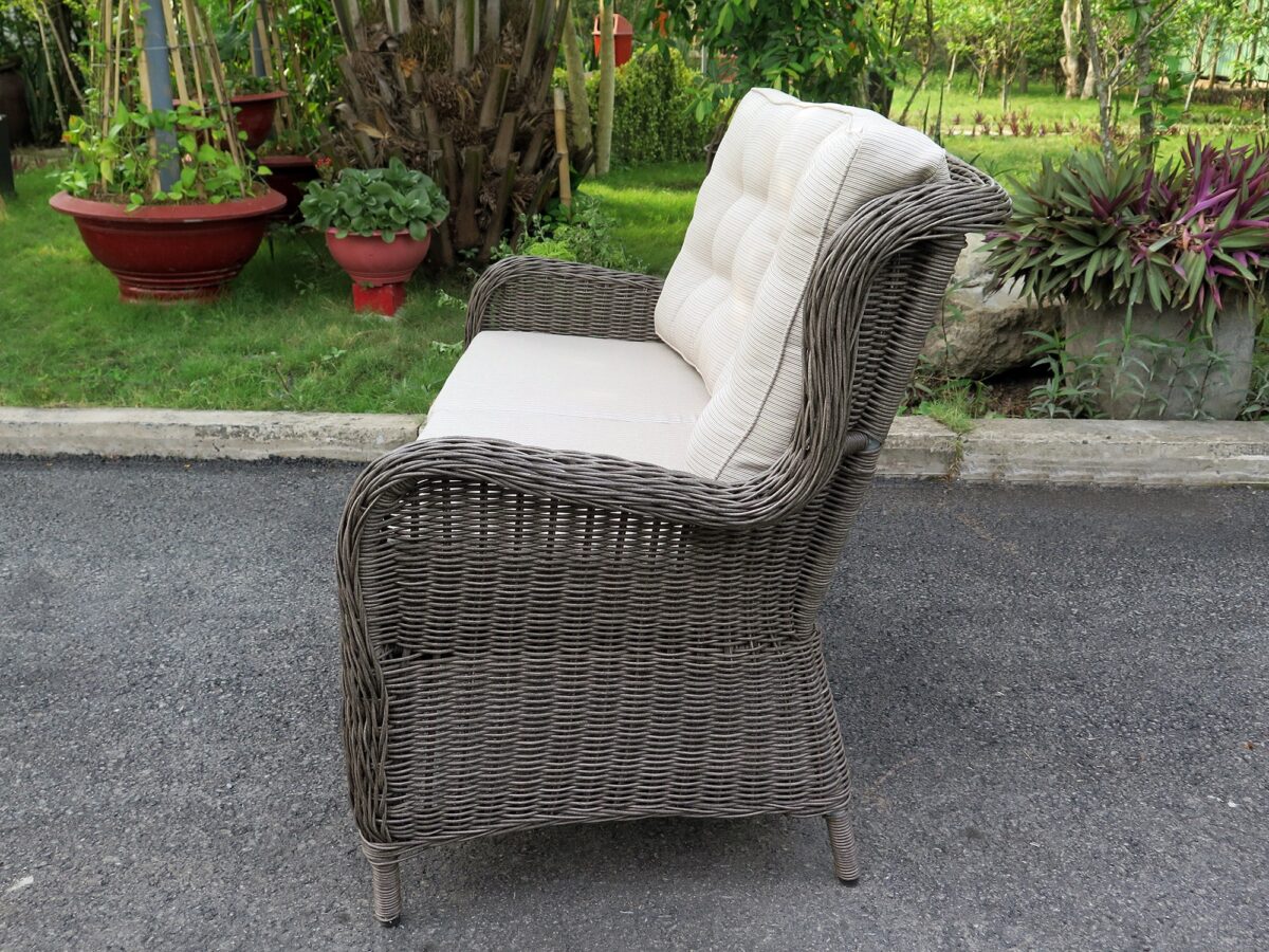 Polyrattan Sofa Elisabeth Grey 2 pers. - Image 2