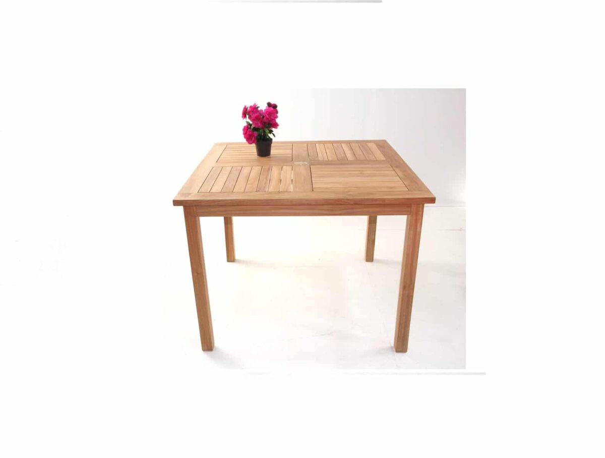 Havebord 100x100 cm Teak Luksus Hereford - Image 3