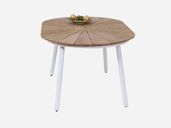 Havebord Eva Teak 100x160 cm Hvid