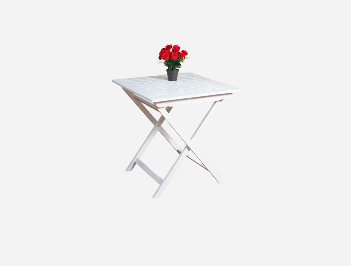 Hvidt Cafebord 70x70 cm Rosenborg