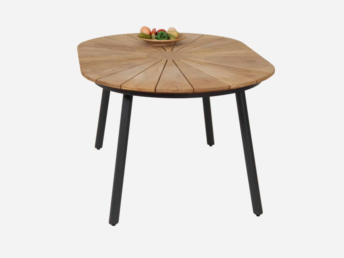 Havebord Eva Teak 100x160 cm Antracit