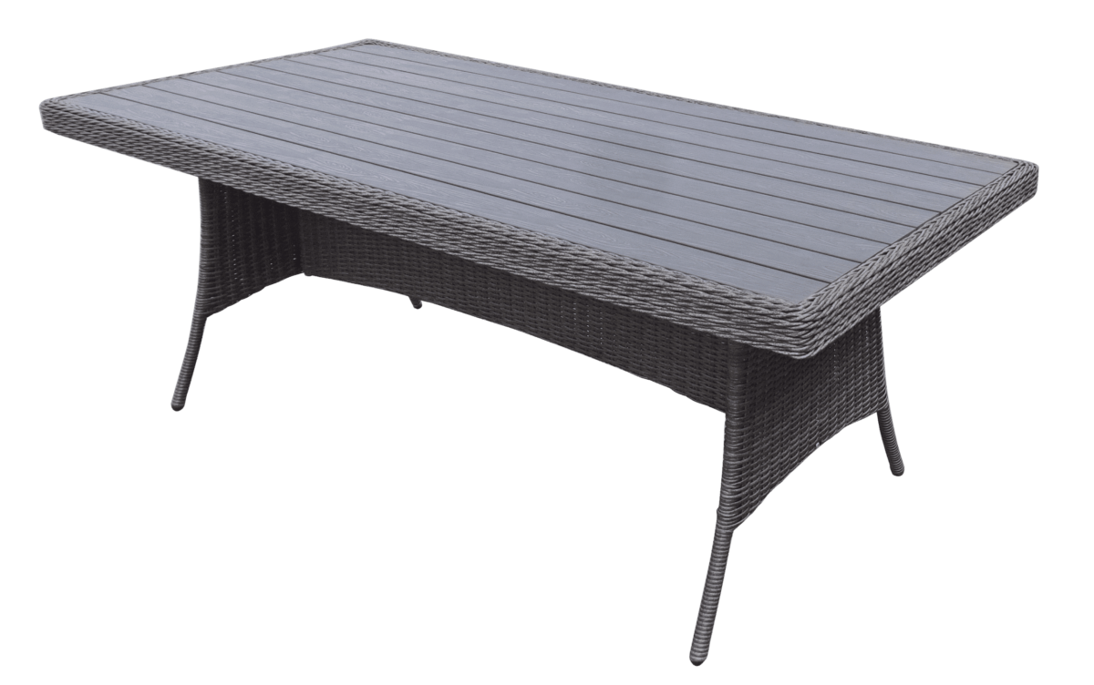 Polyrattan Havebord 96x200 cm med Nonwood Sofia