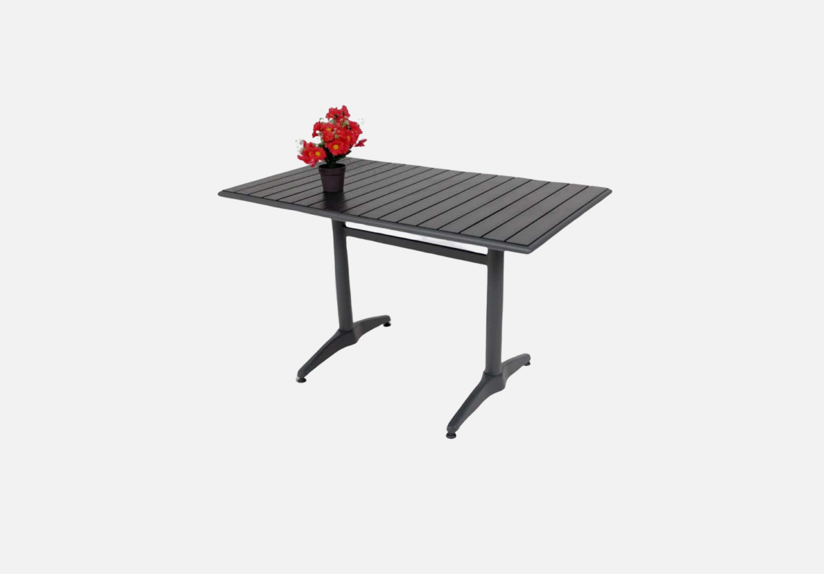 Havebord 70x120 cm Sort