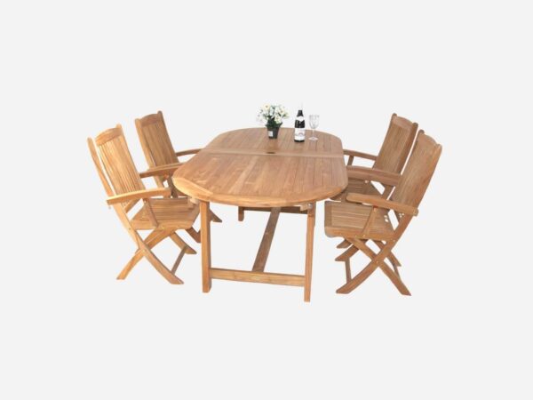 Havemøbelsæt Luksus Teak 100x200/250/300cm