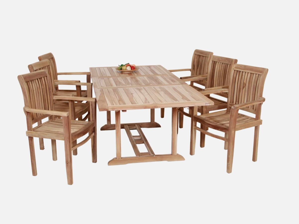 Teak Havemøbelsæt 100x180/240 Sumatra/Yogia