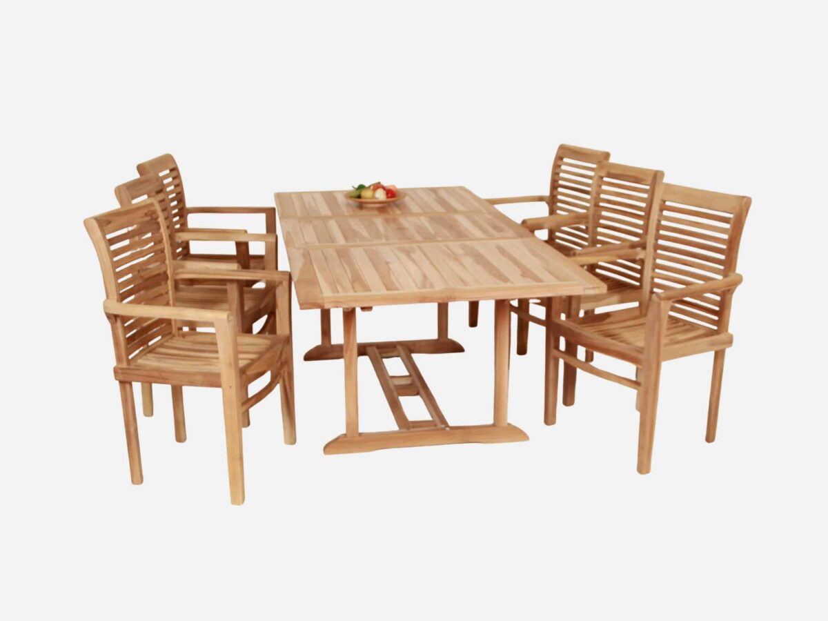 Teak Havemøbelsæt 100x180/240 Sumatra/Marcus