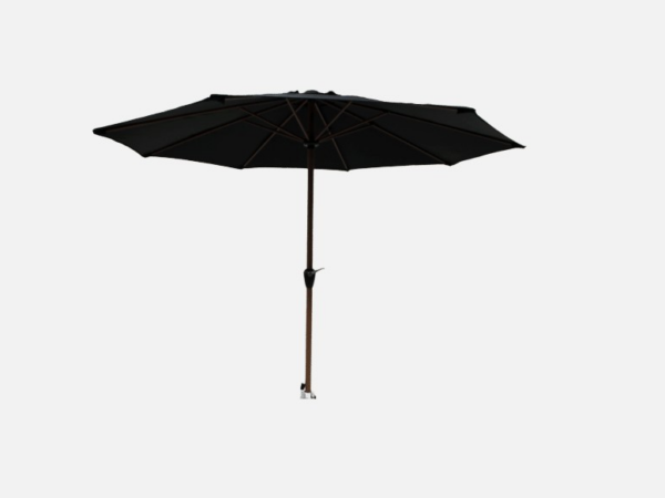 Haveparasol med hejs grå 3 meter.