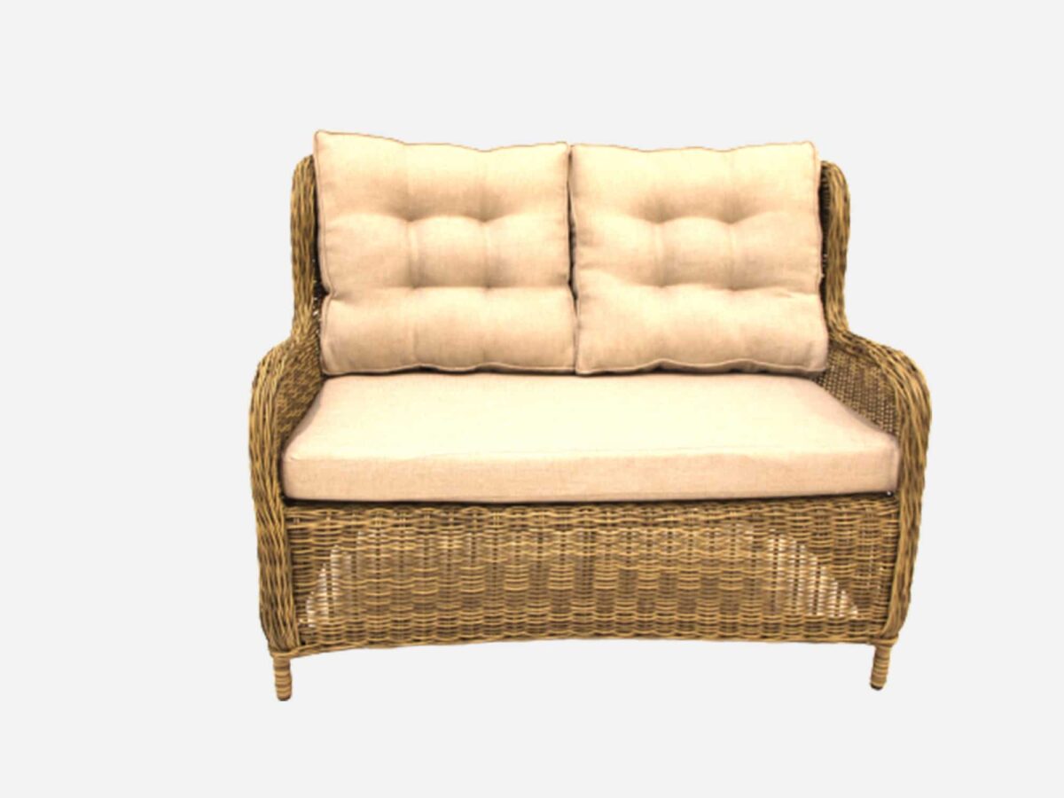 Polyrattan Sofa Elisabeth Nature 2 pers.