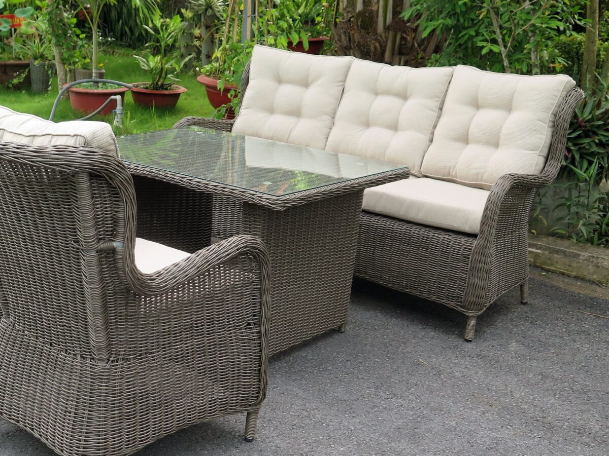 Polyrattan Sofa Elisabeth Grey 3 pers.