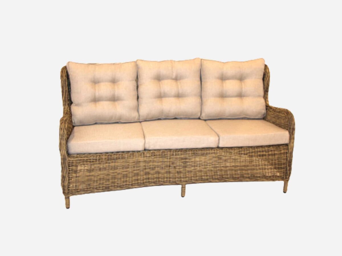 Polyrattan Sofa Elisabeth Nature 3 pers.