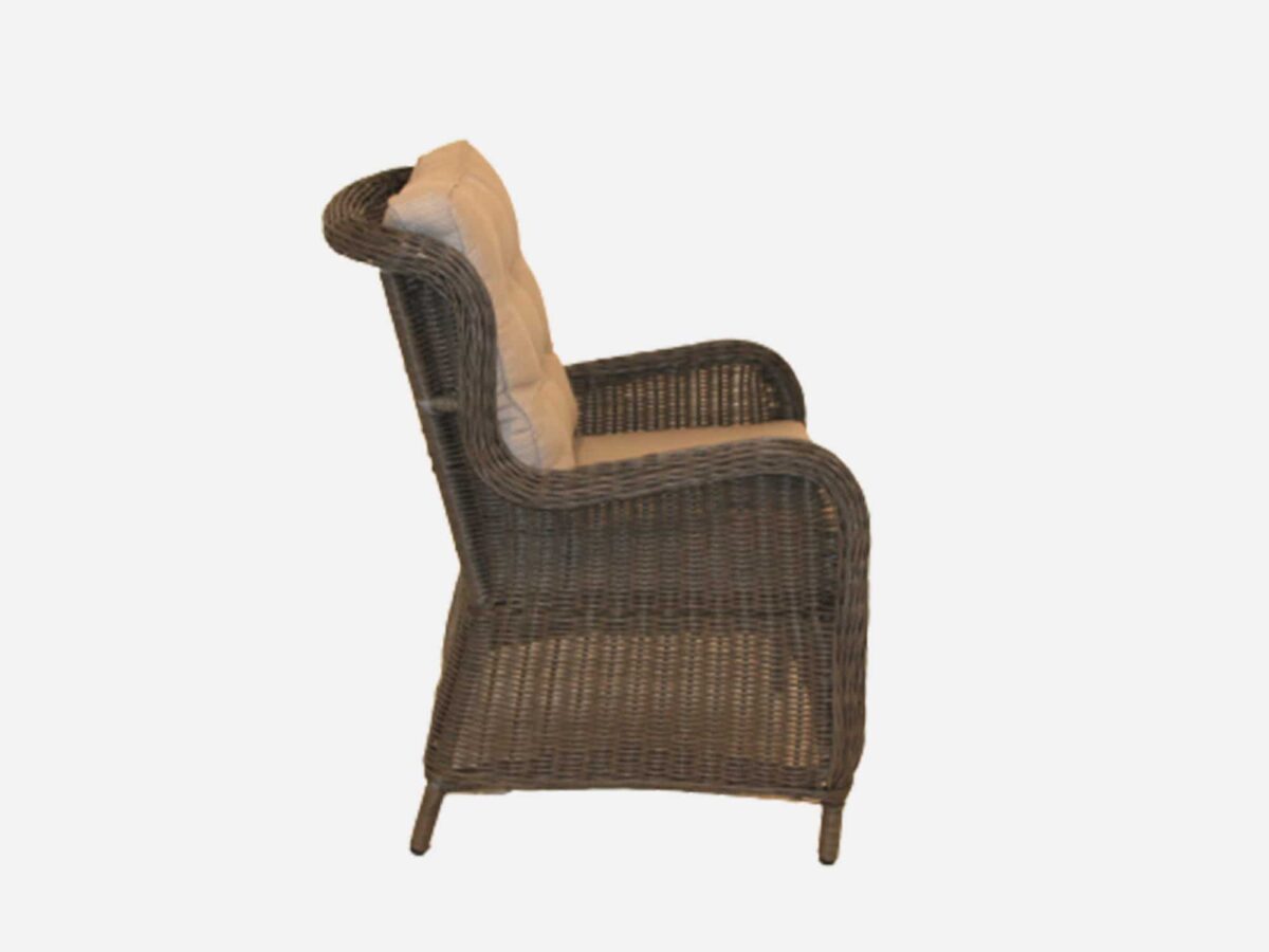 Havestol polyrattan Grey med hynde Elisabeth - Image 3