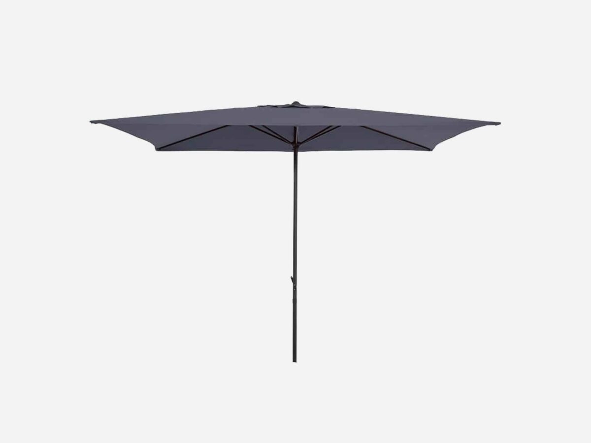 Haveparasol sort med vip - 150x250 cm.