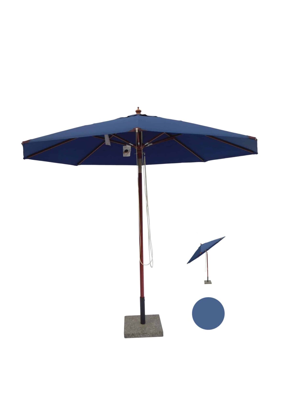 Haveparasol med Vip Blå Cebu - 300 cm Ø. - Image 7