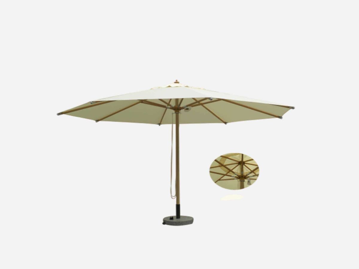 Haveparasol Natur Olifin - 300x300 cm