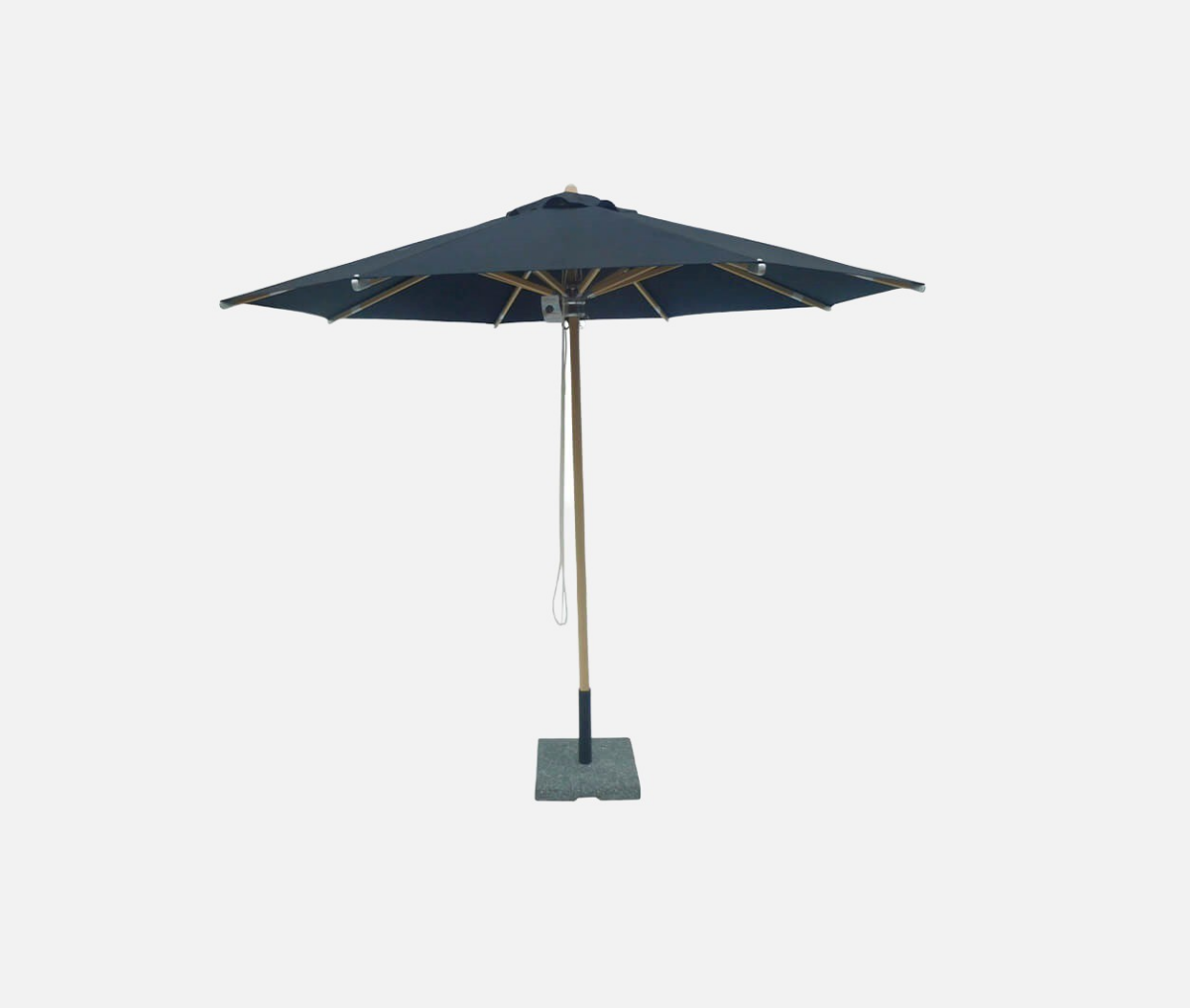 Haveparasol Teak Rimba Antracit - 300 cm Ø.