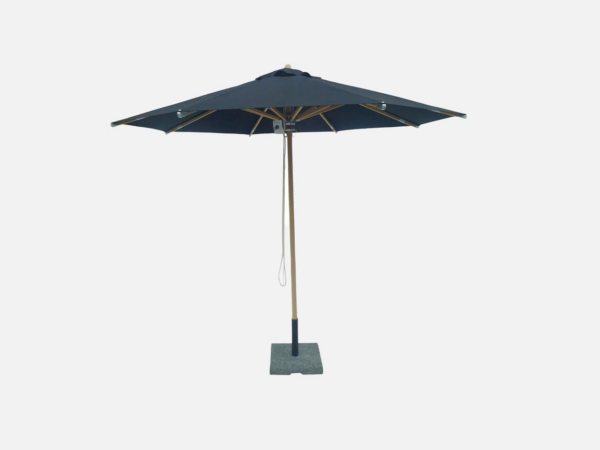 Haveparasol Teak Rimba Antracit - 300 cm Ø.