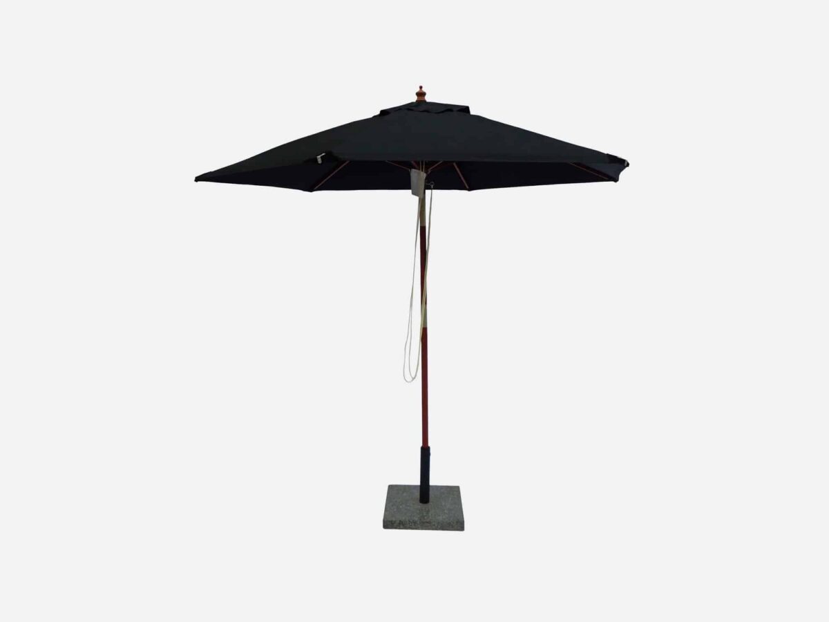 Haveparasol 2,5 meter med vip. Geneve Sort