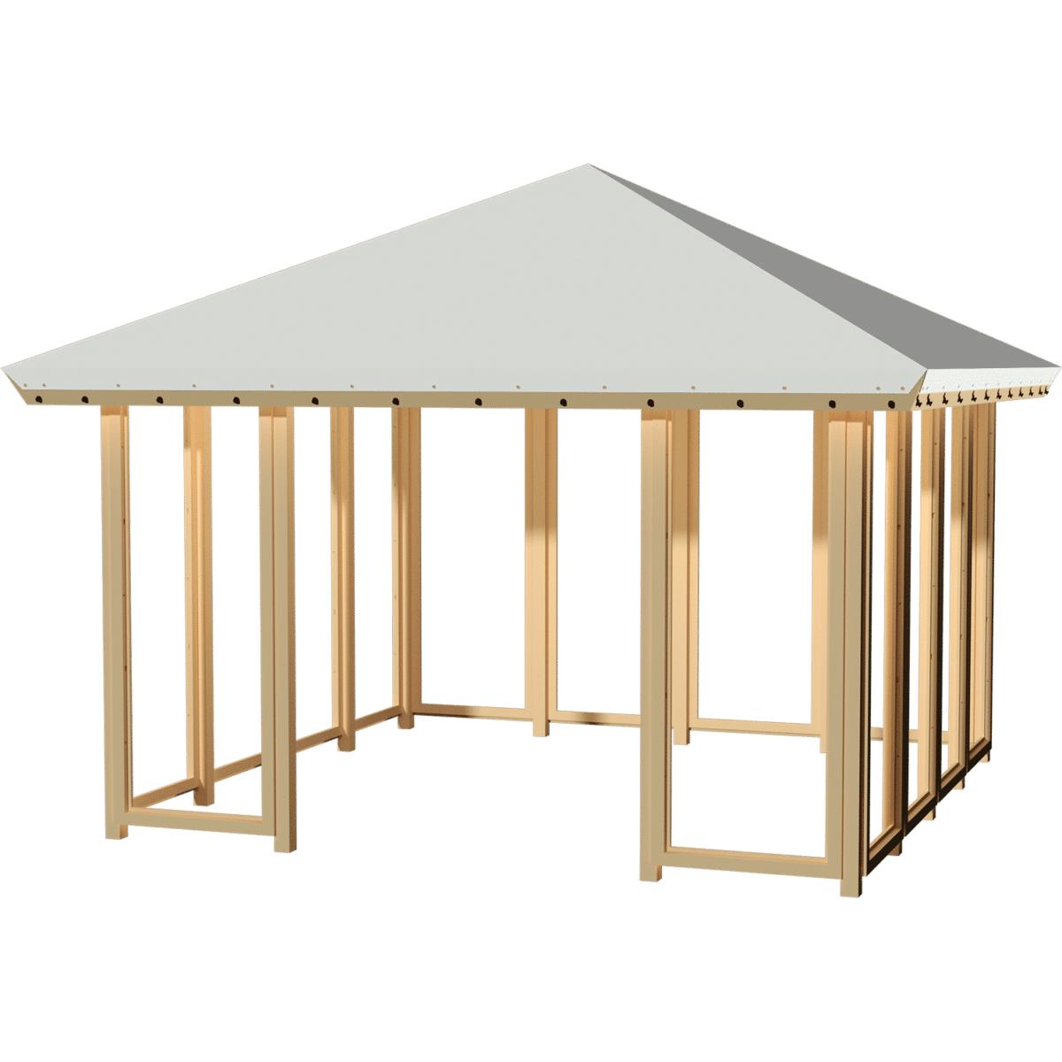 Pavillon Model 3 - Lukket 4 sider uden skydedøre