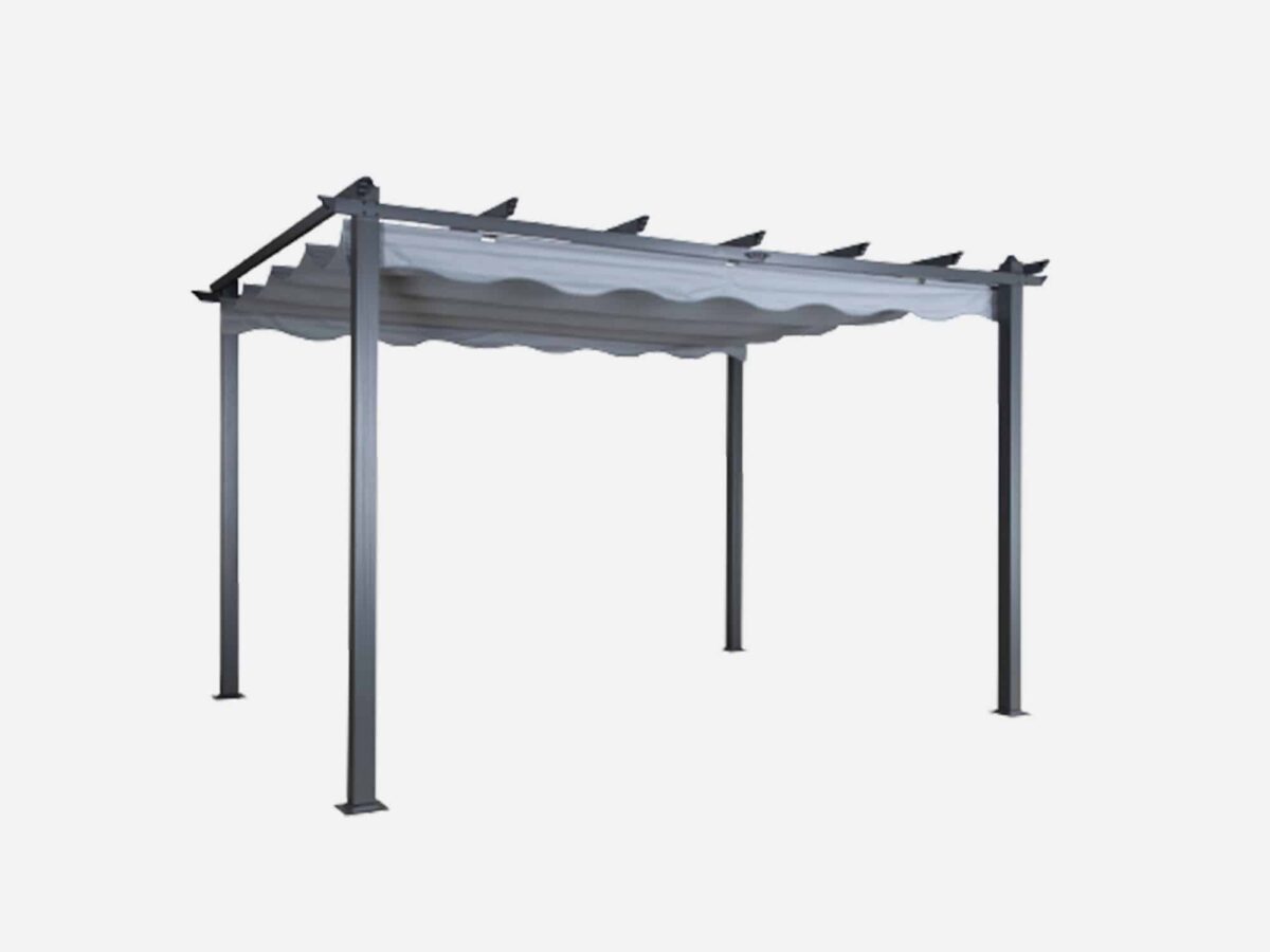 Pergola 395x395 cm Sort/Grå