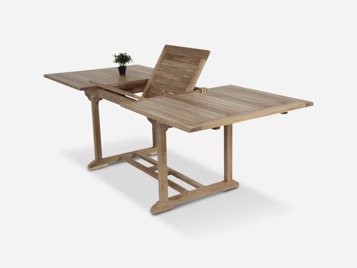 Teak havebord med udtræk Sumatra 100x160/220 cm