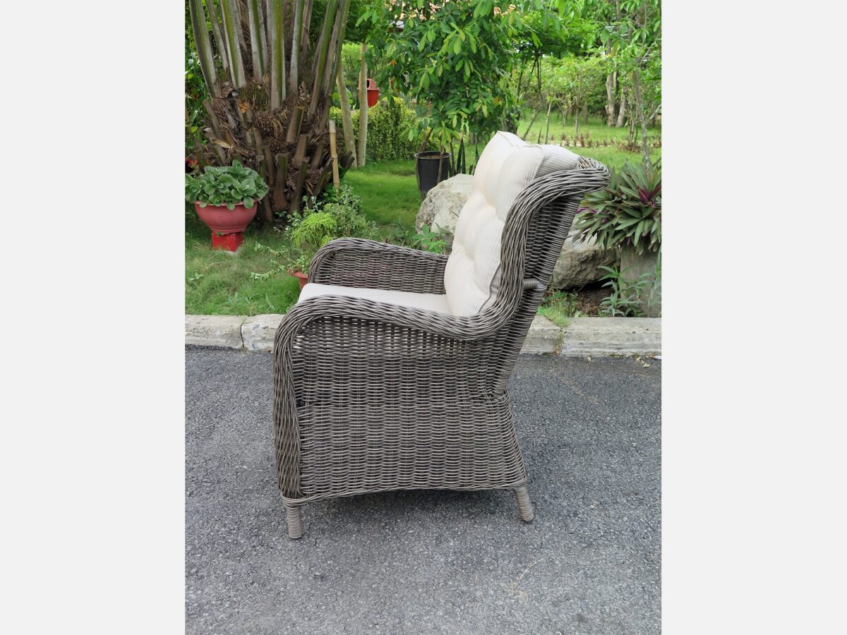 Havestol polyrattan Grey med hynde Elisabeth