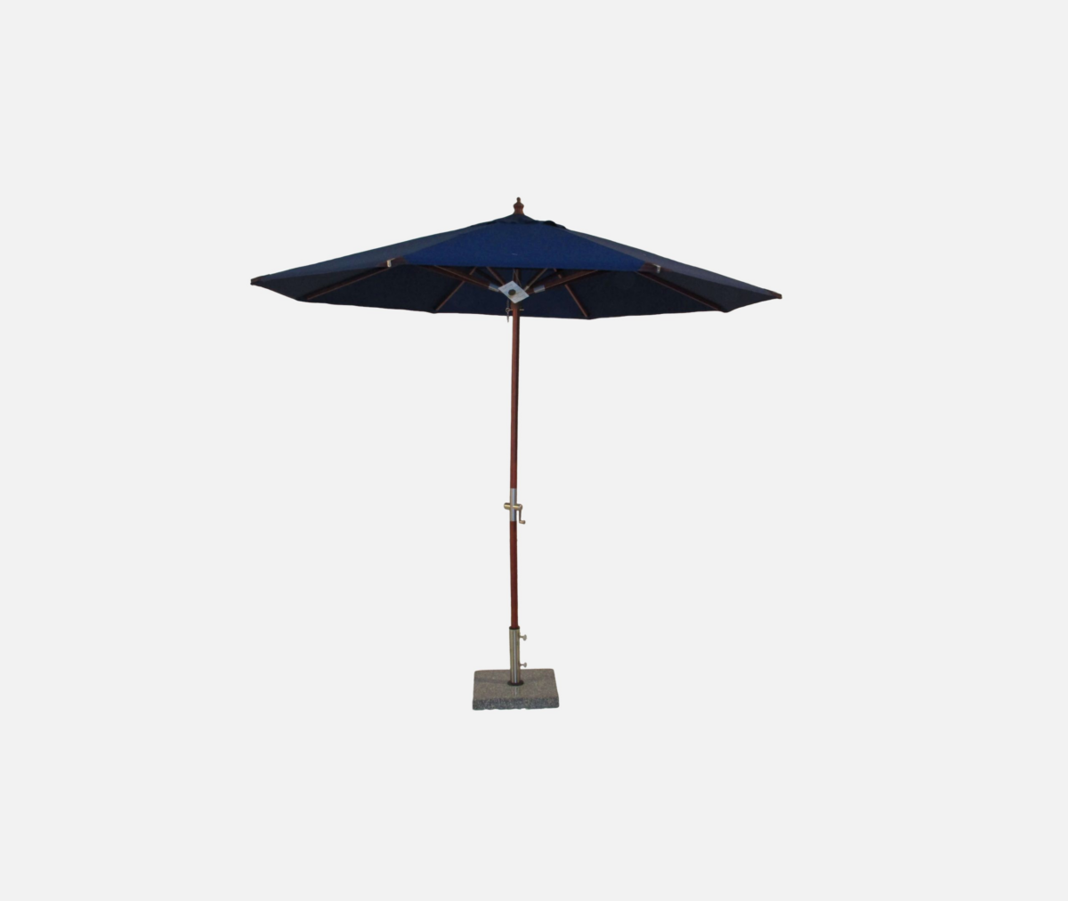 Haveparasol med hejs SORT - 270 cm Ø.