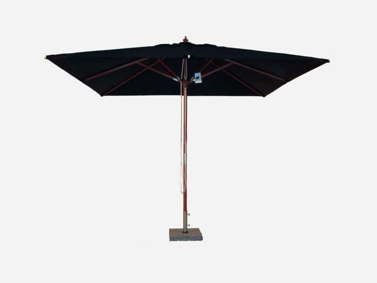 Haveparasol Cebu Sort - 300x300 cm.