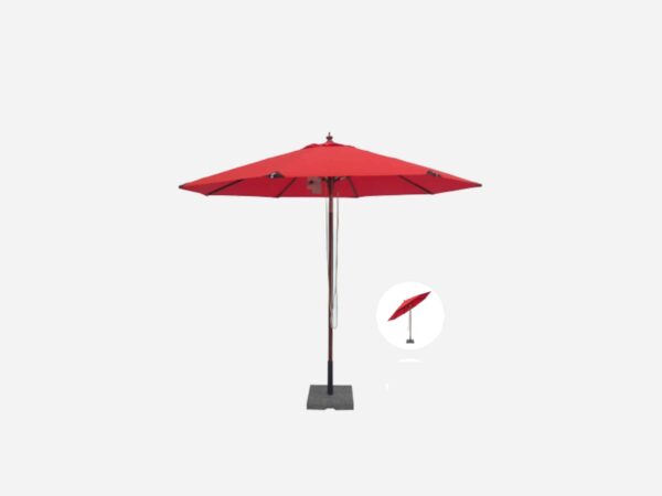 Haveparasol Rød Venedig - 180 cm Ø