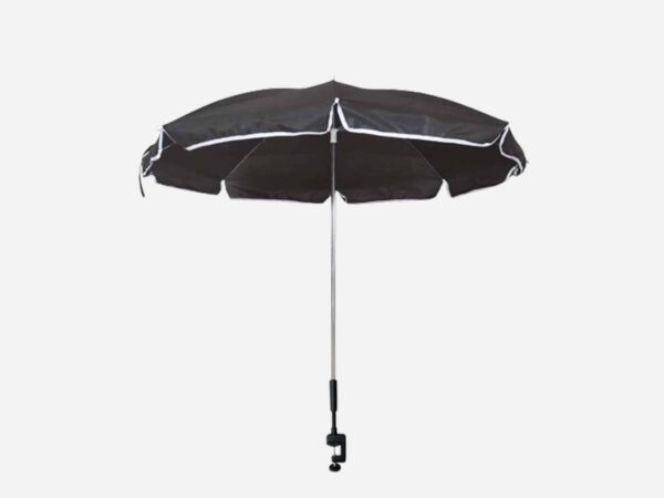 Bordparasol Sort - 116 cm Ø.