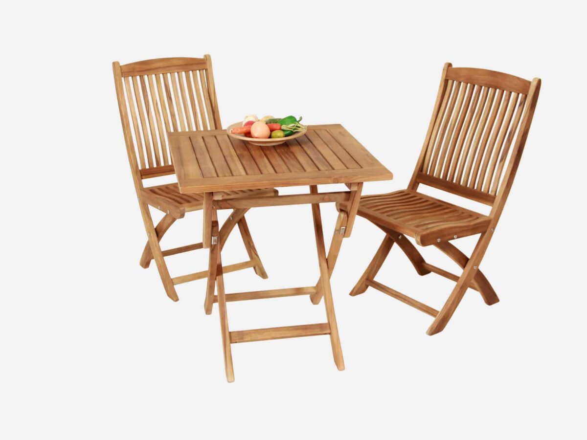 Cafesæt Luksus Teak 70x70 cm Hereford UA