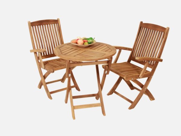 Cafesæt Luksus Teak Hereford 70 cm