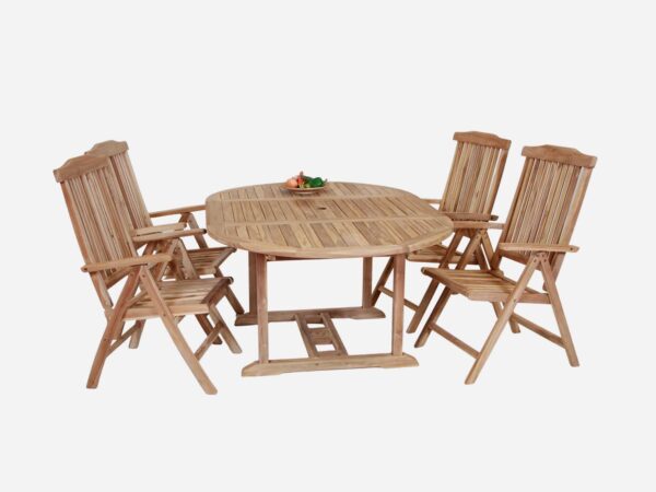 Havemøbelsæt Teak 120x120/180 Ambon/Bounty