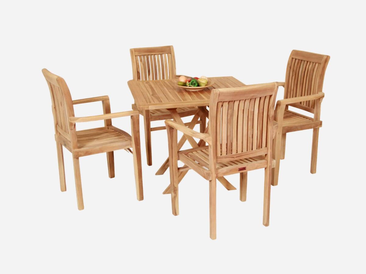 Havemøbelsæt Teak 90x90 cm Yogia/Ramløse