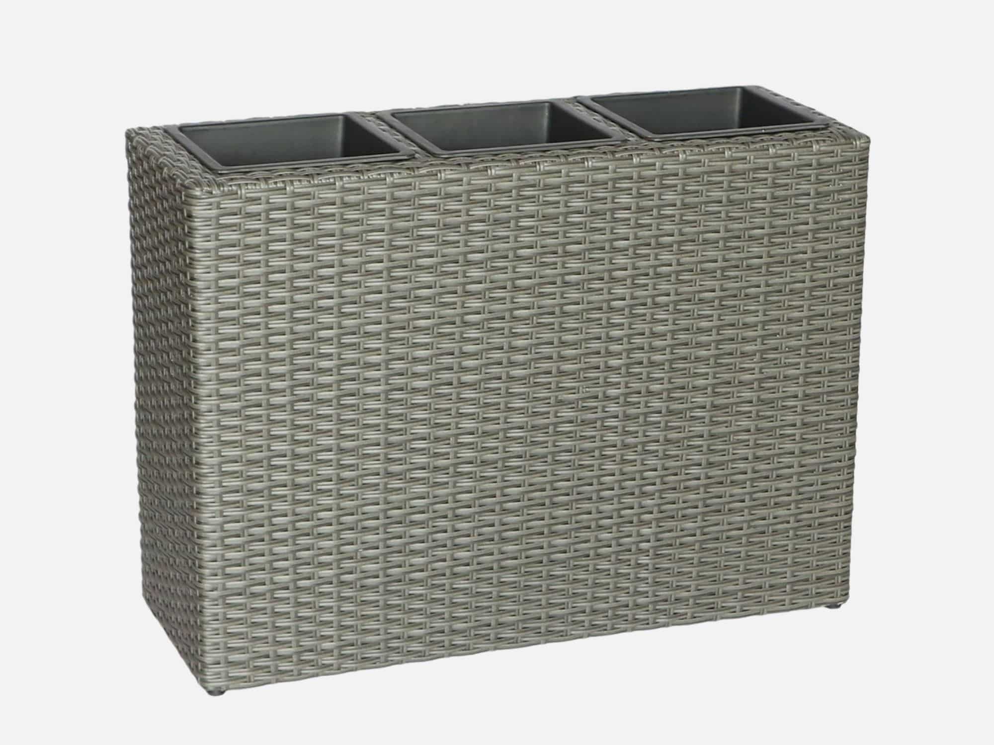 Plantekasse Sort Polyrattan.