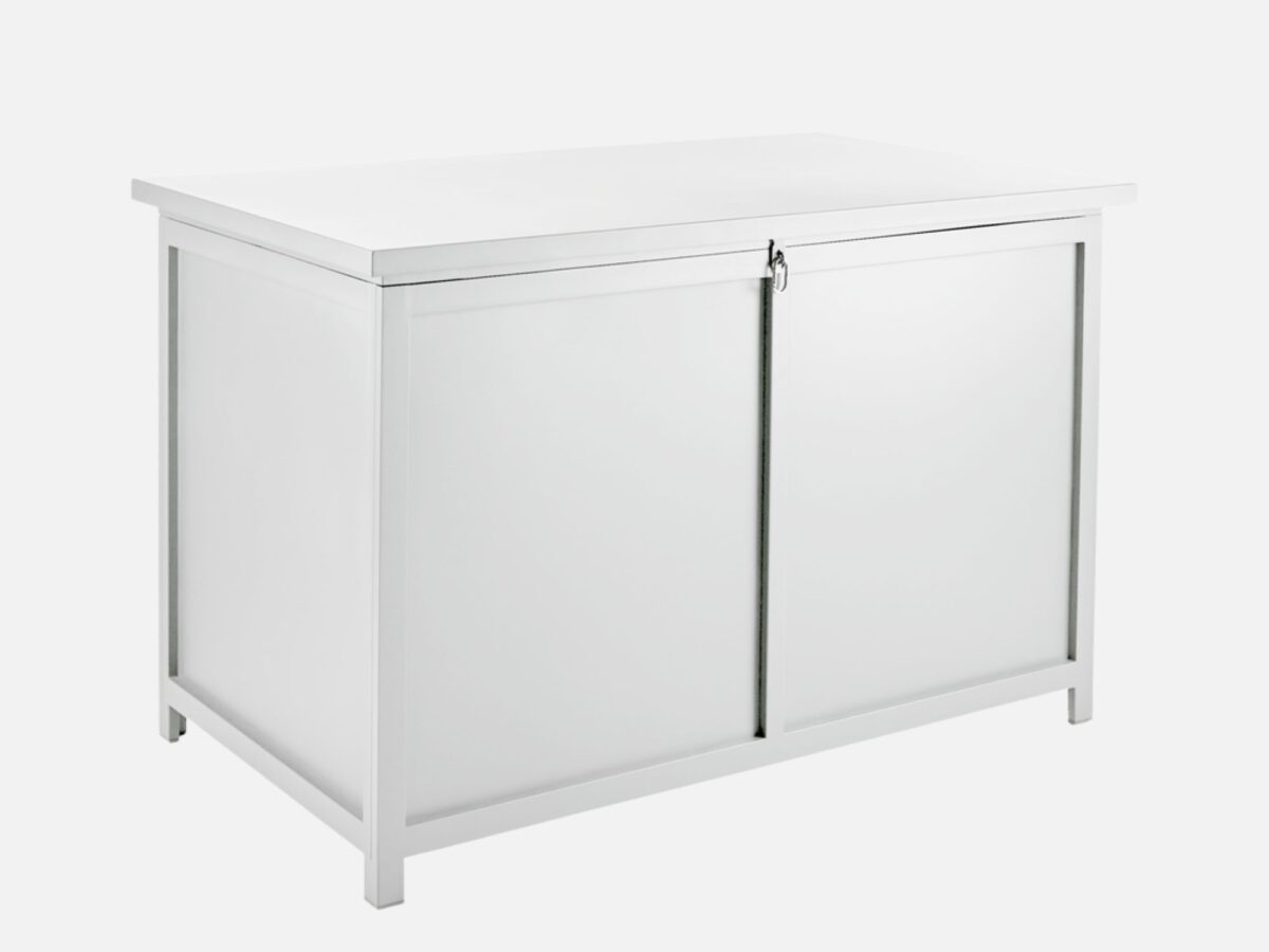 Hyndeboks i Aluminium 125 cm Hvid