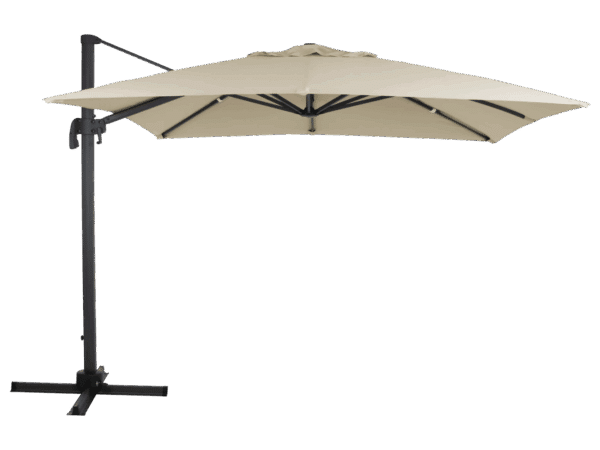 Hængeparasol 3x3 meter Khaki Lis