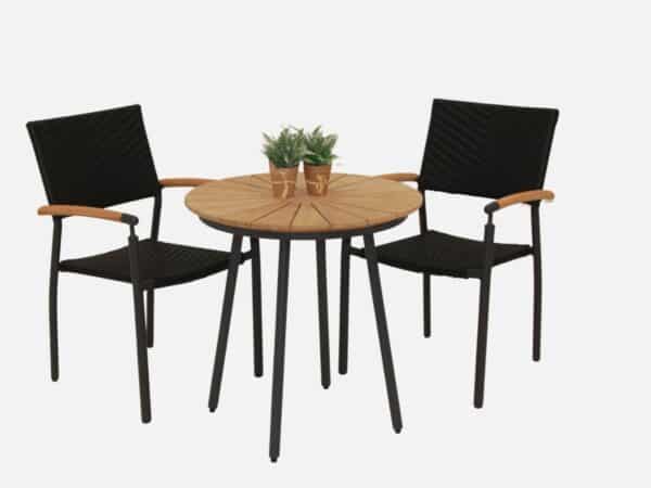Cafesæt 70 cm Eva/Era Sort